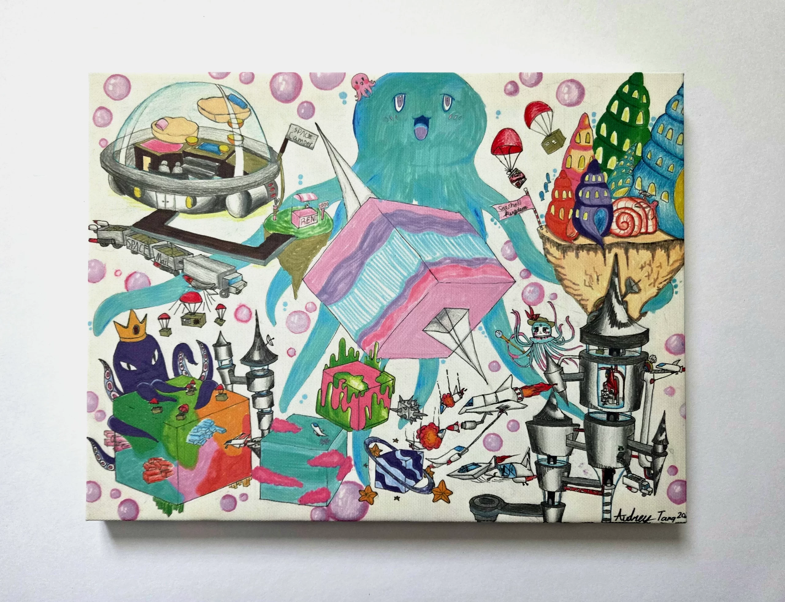 Vibrant and Detailed Art by Audrey | Canvas Print 12"×18"