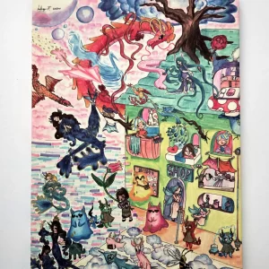 Vibrant Vertical Art – Audrey Tang | Canvas Print 15.5"×21"