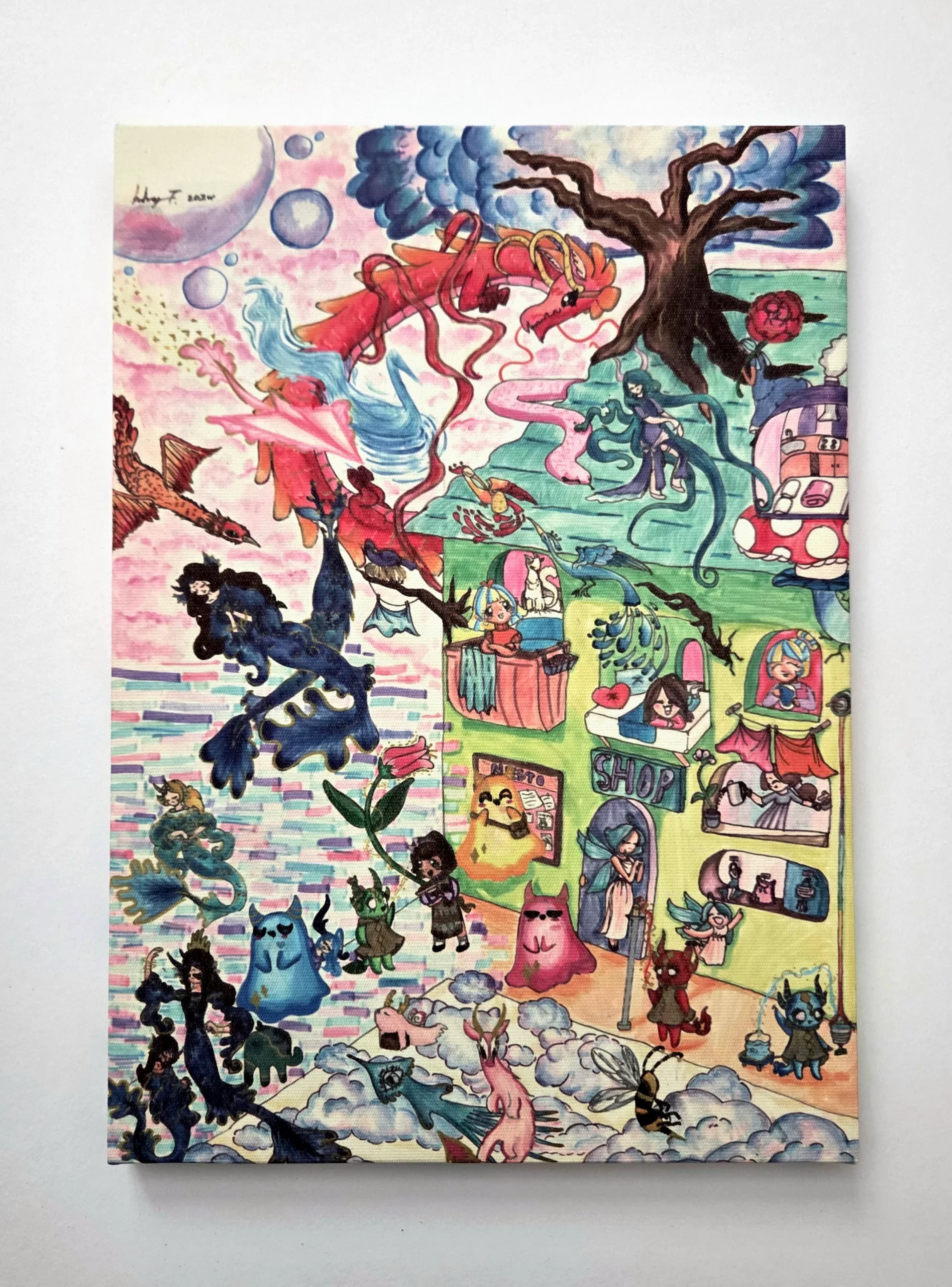 Vibrant Vertical Art – Audrey Tang | Canvas Print 15.5"×21"